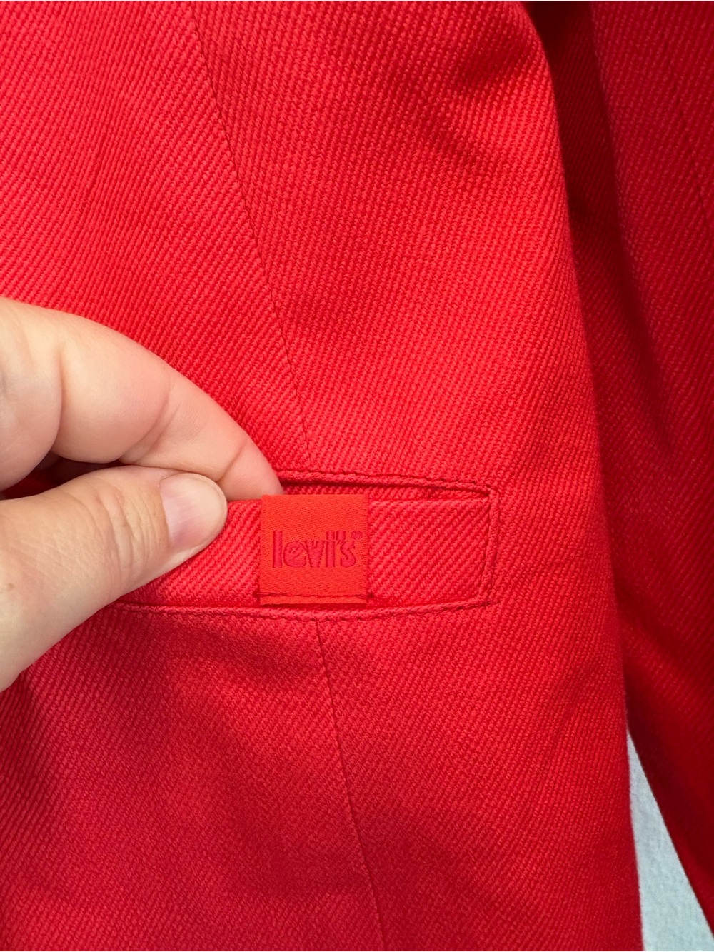 New Levi's Tailored Double-breasted Oversized Blazer in Red Size Medium - Picture 7 of 14